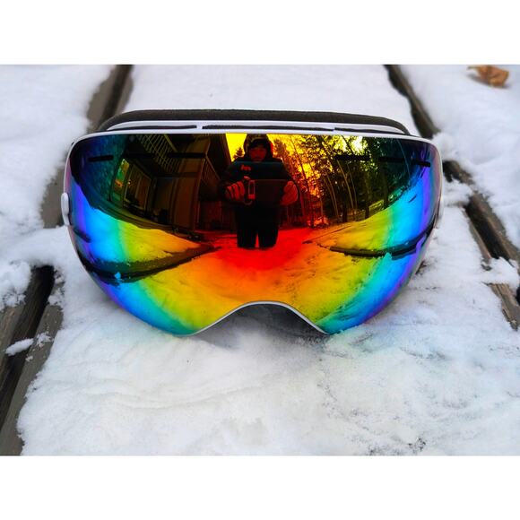 New ELAX Double Layer Anti Fog Lens Ski Goggles Skiing Snowboardin - Picture 4 of 6